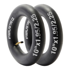 10x2 Inner Tube for Scooters & Power Chairs with an Angled Valve Stem (2-Pack) - Thorn Resistant & 3X Thicker Than OEM - Compatible with 10x1.90 10x1.95 10x2 10x2.25 & 54-152 - by Steerling Tire Co.