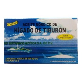 Suplemento en perlas Centro Botánico Azteca Cba Omega 3 de Aceite Higado de Tiburón x 18g