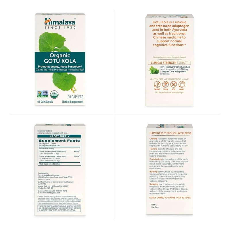 Gotu Kola Organica 650mg Con 90 Capsulas Hecho En Usa
