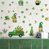 FWIEXA St Patrick's Day Wall Stickers, Lucky Shamrock Wall Decals,