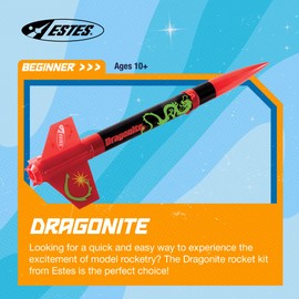 Estes 2169 Dragonite Rocket-Building Kit, Beginner Snap-Together Flying-Rocket-Model Kit for Ages 10+