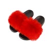 Hangrui Women's Faux Fur Slides, Open Toe Cute, Comfortable Fluffy