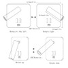 AIRTWESD USB Charging Port Wall Wash Light Black Bed LED