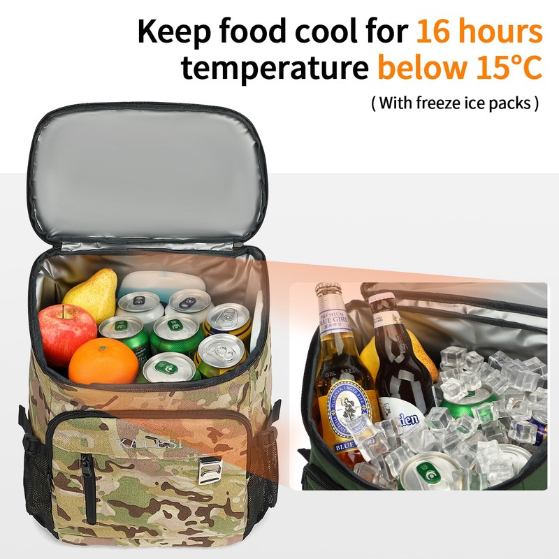 Kalesi Cooler Backpack 36 Cans Lightweight Insulated Backpack Cooler Leak-Proof