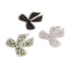 18pcs Bow Knot Rhinestones Patches Silver Black Green Exquisite Iron