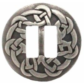 Stecksstore Pictish Knot Celtic Slotted Concho Antique Nickel 1-1/2" 20716-21 Stecksstore