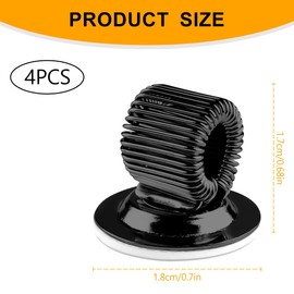 Lotsdonxia 4PCS Magnetic Pen Holders – Adjustable Pencils & Markers Spring Loop Clips Strong Magnet Organizer for Whiteboard, Refrigerator & Desk (Black)