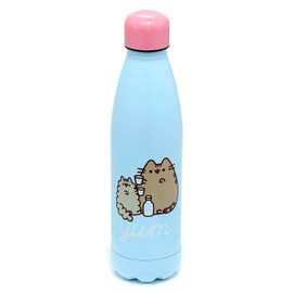 Puckator Pusheen - Stainless Steel Water Bottle - Cold for 24h and Hot for 12h - Metal Water Bottles with Cat Foodie Design - Double Walled Modern Thermos Flask - Bpa Free - 500 ml