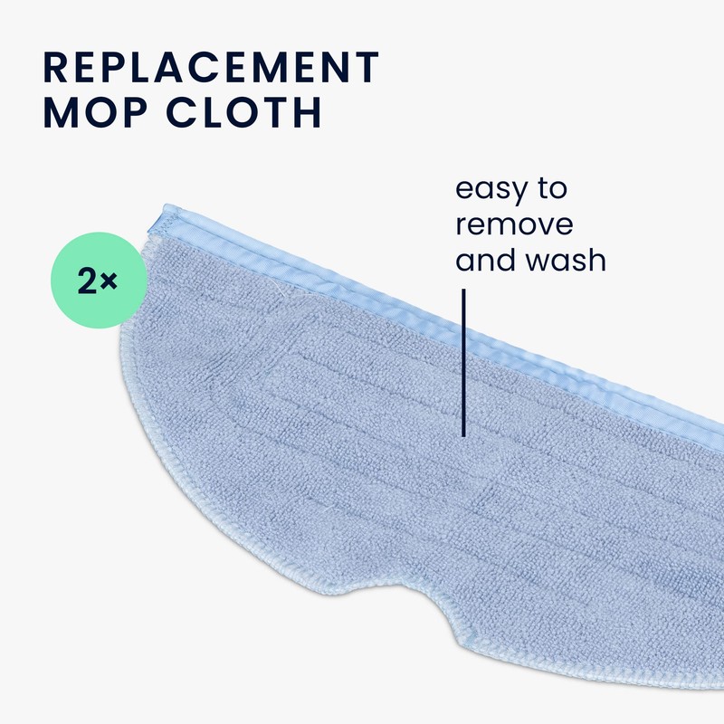 kwmobile 2x Replacement Mop Cloths Compatible with Roborock S7 /