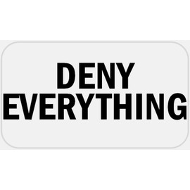 Deny Everything - 25 Stickers Pack 2.25 x 1.25 inches - Denial