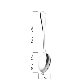 Qinglele Stainless Steel 304 Spoon, Soup Spoon, Dinner Spoon, Tablespoon, Table Spoon, 17 cm (6.7 inches), Set of 3