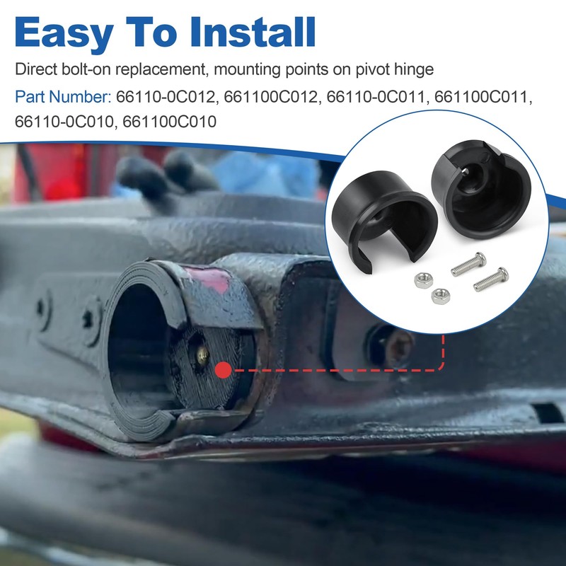 Outopakkle Tailgate Right Inner Hinge Pivot Bushing Insert Kit 66110-0C012