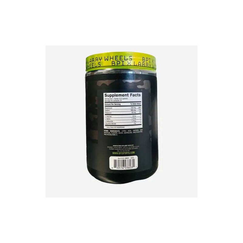 Bpisports X Larrywheels Bcaa Aminoácidos Polvo Peach Tea 337