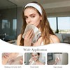 Microfiber Facial Cloths Fast Drying Washcloth 12x12inch Wave Pattern 6