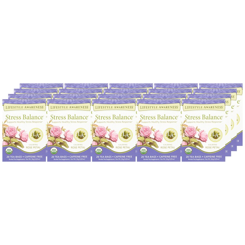 Lifestyle Awareness Teas, Caffeine Free Stress Balance Tea, 20 Count