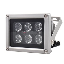 OwlCat IR Illuminator 15degree /30degree /45degree /60degree /90degree View Angle Invisible 940nm 6 LEDs Array Light Waterproof CCTV Camera Night Vision Fill for Security Cameras (940nm 15 Degree)