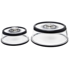 Pressdome - Universal Vacuum Air Tight Food Sealer Containers - Professional (Jumbo and Junior) with Plate