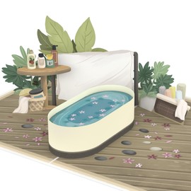 papercrush papercrush® Pop-Up Karte Wellness Gutschein - 3D Gutscheinkarte für Wellnesstag, Sauna & Spa - Wellnessgutschein für Geburtstag & Massage, Geldgeschenk für Frauen, beste Freundin, Männer & Paare