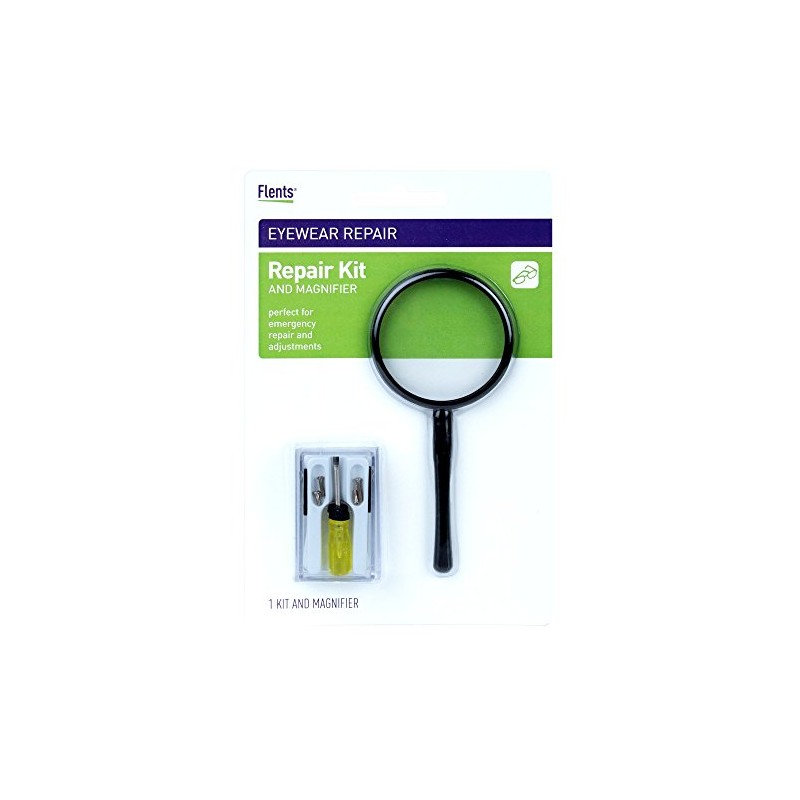 Flents Eye Glasses Repair Kit and Magnifier