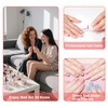 DONGDA Square Shaped Short Nail Tips, 600PCS Half Matte Acrylic
