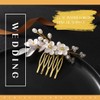 Asooll Bride Wedding Hair Comb Gold Flower Hair Pieces Pearl
