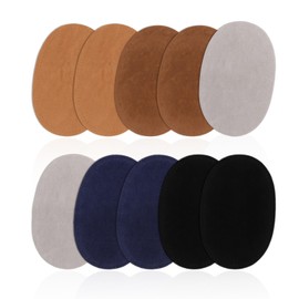 Pack of 10 Oval Patches, Leather Elbow Patches, Hole Patches for Clothing, Repair Fabric Patches, Sewing Patches, DIY Clothing Accessories