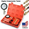 8Pcs Engine Cylinder Compression Gauge Tester Kit Gas Diagnostic Tester