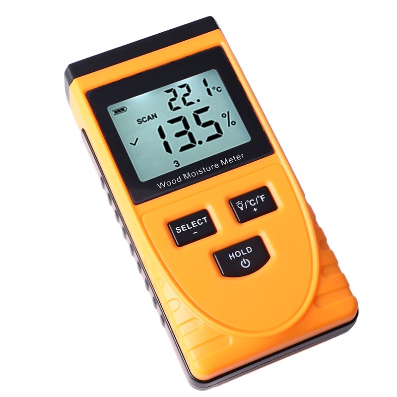 WT630 Wood Moisture Meter Pinless Induction 8 Levels Adjustment Multifunction