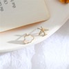 Cloud Lightning Bolt Small Stud Earrings Gold Plated Asymmetric Temperament