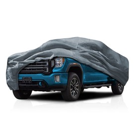 5 Layer Semi Custom Full-Size Truck Car Cover for 2017-2025 GMC Sierra 1500 Regular Cab 6.6 ft Bed - All Weather Protection Breathable Scratch, Dust, Snow Shield