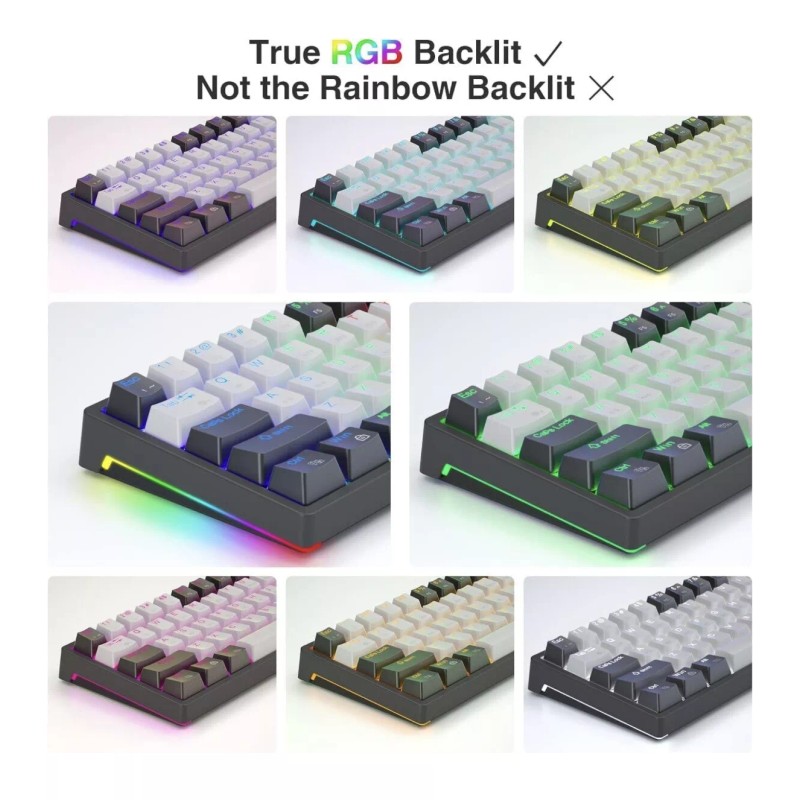 AULA 60 Percent Wired Mechanical Gaming Keyboard 29, RGB Backlit