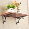 BRASSTAR Cast Iron Deer Antler Design Wall Shelf Bracket Thick