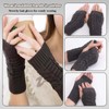 Knitted Arm Warmers Gloves Winter Long Fingerless Gloves, Essential Wool