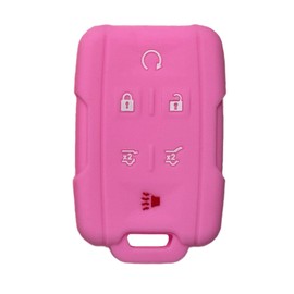 Key Fob Cover for Chevy GMC: 6 Buttons Key Fob Case Fit for Chevy Tahoe Suburban GMC Yukon XL Denali 2015 2016 2017 2018 2019 2020丨Remote Protector M3N-32337100 (Pink)