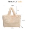 Extolove Fluffy Tote Bag for Women, Large Fuzzy Tote Handbag