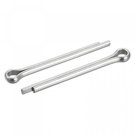sourcing map 304 Stainless Steel Cotter Pins, 5mm x 55mm Hairpin Clip Fastener Fitting for Automotive, Mechanics, Silver Tone, 4Pcs