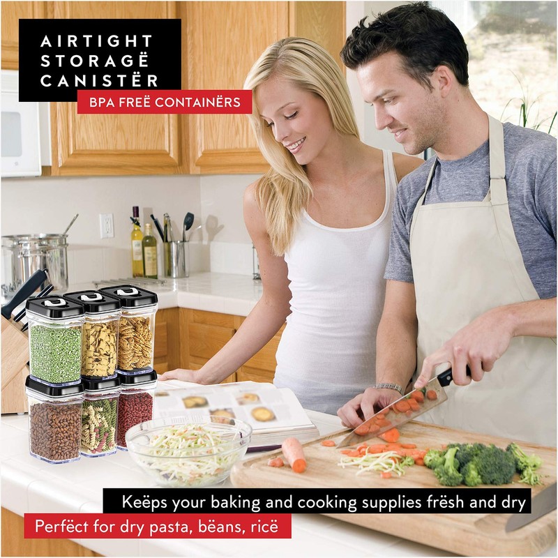 DWËLLZA KITCHEN Airtight Food Storage Containers with Lids – 6