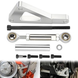 Adjustable Alternator Bracket Kit Compatible with Chevy SBC 305 327 350 383 5.0L 5.7L V8 1962-2002 with Long Water Pump V-Belt System–Aluminum Alternator Mounting Bracket for Small Block Chevy