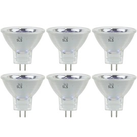 Sunlite 40753 Halogen MR11 10° Narrow Spot Light Bulb, 20 Watts, 12 Volts, 2-Pin (GU4) Base, Dimmable, 100 CRI, 2,000 Hour Life Span, 6 Pack 3200K - Warm White