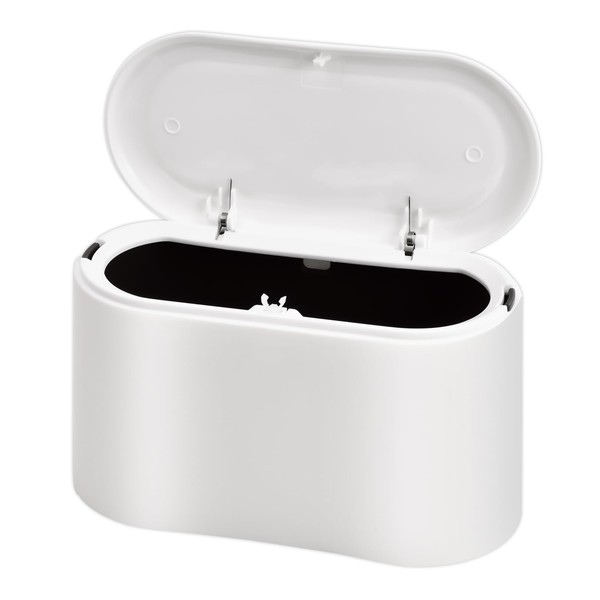 Pinsheng Small Bin with Lid, 2L Trash Desk Bin, Portable