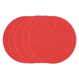 CleverDelights 1.5" Red Gift Tags - 100 Pack - Round Circle Paper Hang Tag