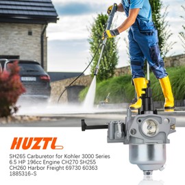 SH265 Carburetor for Kohler 3000 Series 6.5 HP 196cc Engine CH270 SH255 CH260 Harbor Freight 69730 60363 Replace 1885316-S 1885305-S 1885306-S 1885312-S