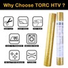 TORC Gold Glitter HTV Heat Transfer Vinyl 2 Rolls Iron
