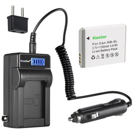 Kastar 1-Pack NB-6LH Battery and LCD AC Charger Compatible with Canon PowerShot SX510 HS, PowerShot SX520 HS, PowerShot SX530 HS, PowerShot SX540 HS, PowerShot SX600 HS, PowerShot SX610 HS Cameras