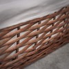 Woodluv Brown Wicker Storage Basket W/Off White Cloth Lining Xmas