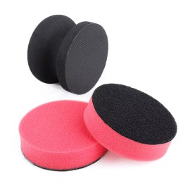 SGCB Car Hand Wax Applicator Pad Kit 3” Dia Sponge Tire Dressing Pad with Grip