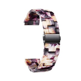 BINLUN Resin Watch Straps 12 14 16 18 20 22 mm for Women Replacement Watch Band 14 Colors Ladies Wrist Strap Smart Watch Bracelets, Mixed Purple,14mm
