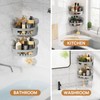 LEVERLOC Corner Shower Caddy Suction Cup, Powerful Suction Bathroom Shower