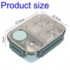 FeBohao Stainless Steel Lunch Box Compartment Bento Lunch Box 850ml