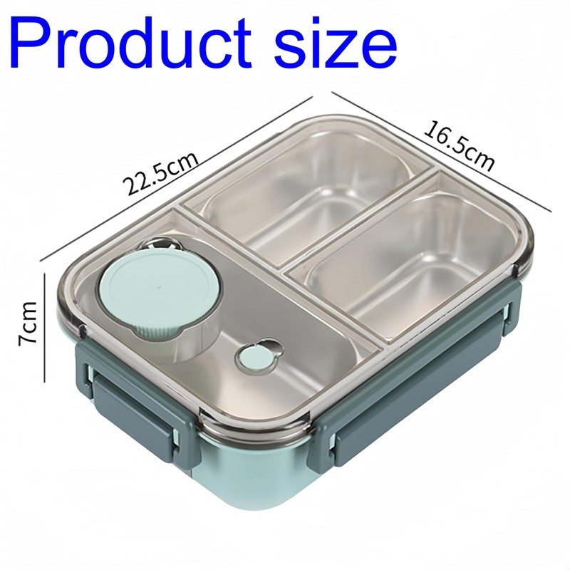 FeBohao Stainless Steel Lunch Box Compartment Bento Lunch Box 850ml
